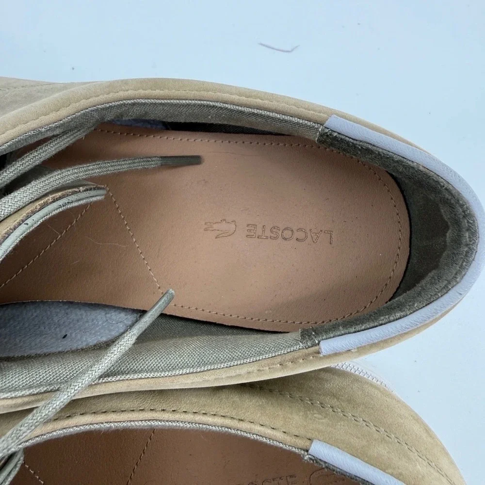 Lacoste Laccord 117 1 CAM Oxford Mens 10 Leather Tan Solid 7-33CAM10051X5